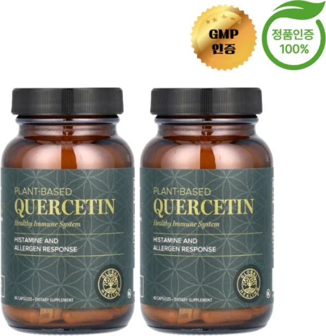 1+1 글로벌 힐링 식물성 퀘르세틴 캡슐 60정, 2개 - 쿠팡