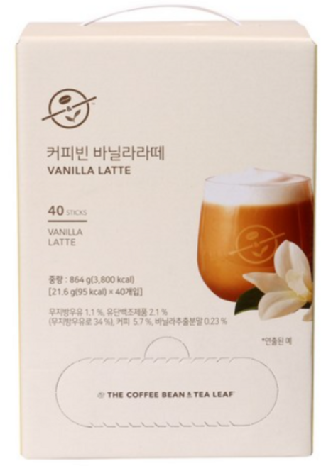 커피빈 바닐라라떼, 21.6g, 20개, 40개입