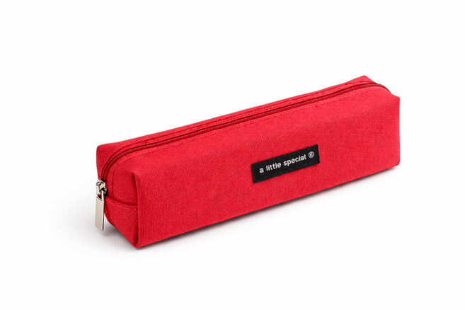 세이브더그린 패브릭 대용량 필통 A Little Special 펜파우치 필통, 1개, 클래식 레드