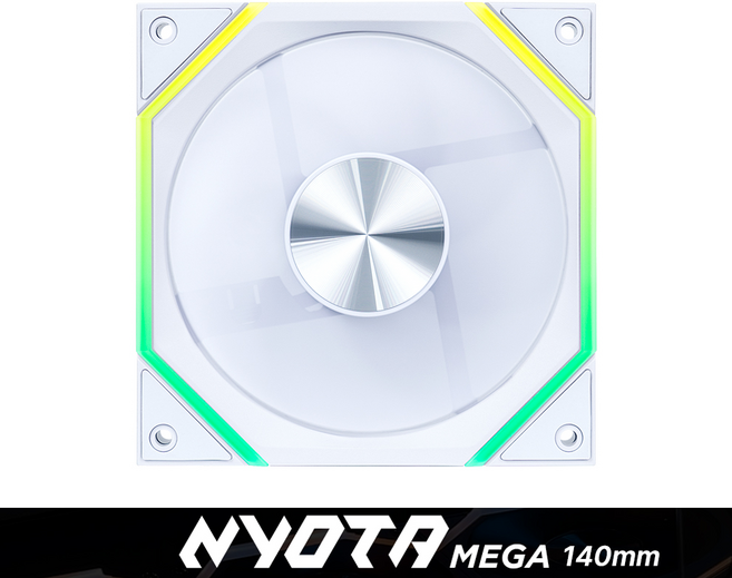 페이버 ASIAHORSE NYOTA MEGA 140mm 시스템팬, 1개, 화이트, 정방향