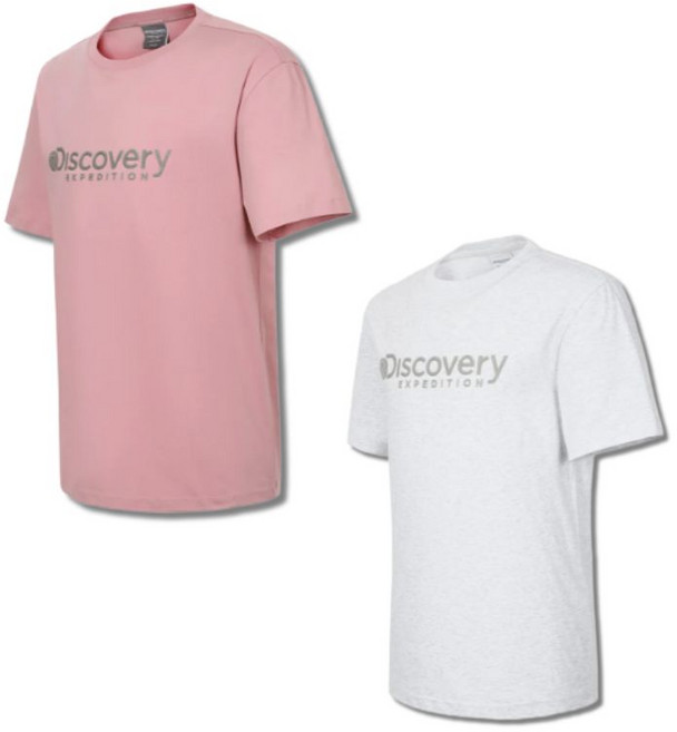 백화점정품 디스커버리 남성 반팔 티셔츠 반소매 기본 로고 프레시벤트 로건