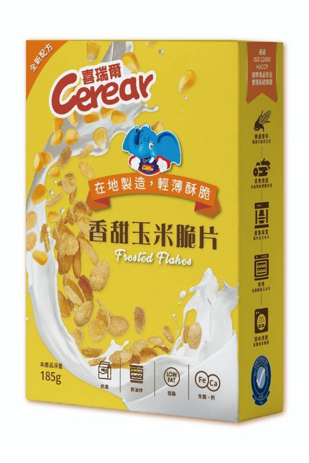 喜瑞爾 活力五彩球 穀物脆片, 1個, 香甜玉米脆片 (185g)/盒(新效期)