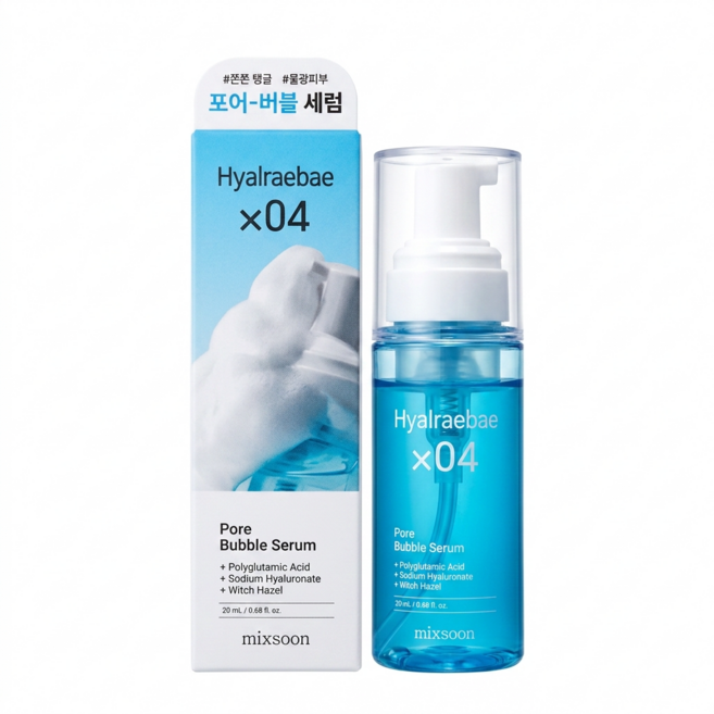 [정품몰] 믹순 히알레배 포어 버블 세럼 수분세럼 보습세럼 수분 보습 윤광 피부진정 속보습 피부결개선 밀착력 화잘먹, 1개, 70ml