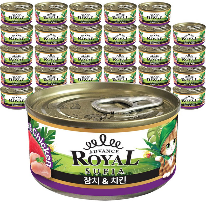 로얄 수피아캔 고양이캔 간식캔, 30개, 85g, 치킨
