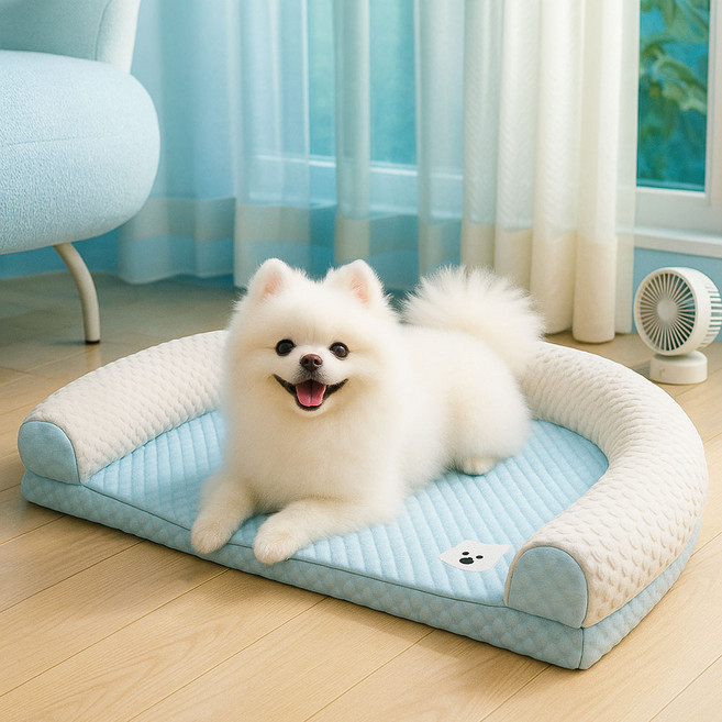 하루쿨 애견 여름방석 쿨방석 강아지 쿨매트, 블루, 1개