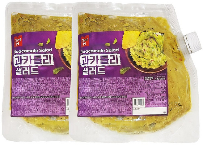 샐러드미인 과카몰리 샐러드, 2개, 500g