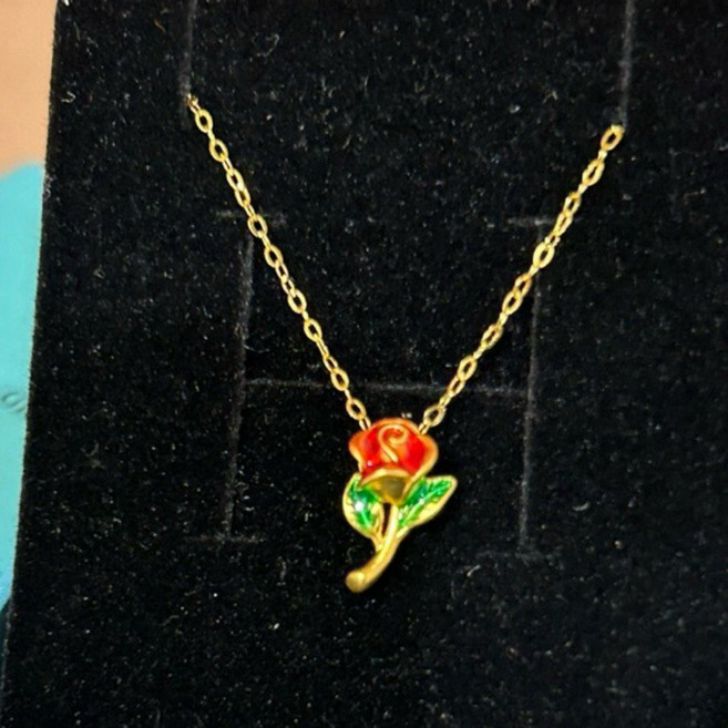 純金玫瑰花墜子 9999黃金墜子