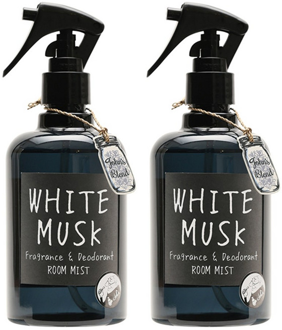 [공식스토어] 존스브랜드 룸미스트 280ml 1+1 실내용 탈취제 방향제 인테리어 향기스프레이 집들이선물, 화이트머스크+화이트머스크, 1개