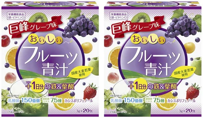 YUWA 맛있는 후르츠 청즙 + 1일분 철 앤 엽산 20개입 거봉 그레이프 맛, 2개, 60g - 쿠팡