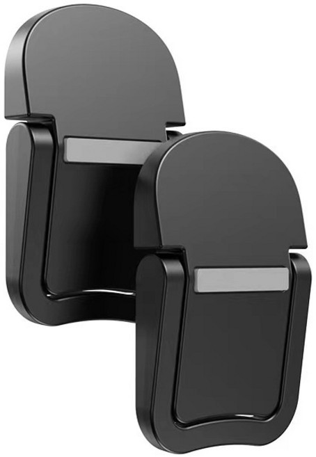 부착형 킥플립 노트북 거치대 쿨러 스탠드, 기본형, 블랙