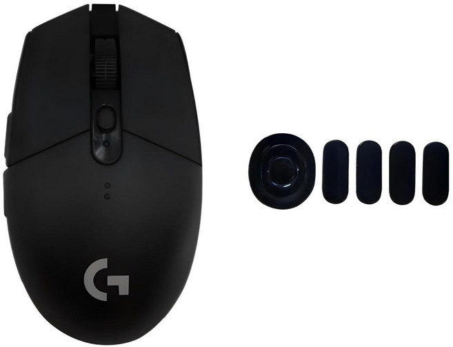 로지텍 G304 LIGHTSPEED 게이밍 무선 마우스 + 마우스피트 세트, 블랙+마우스피트