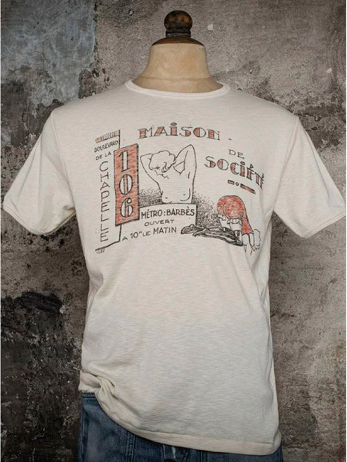 Maison de Societe 復古圖案印花短袖 T恤