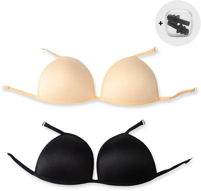 아레나 수영복 이너 볼륨 브라컵 고리형 베이지 1p + 블랙 1p 세트 (MT 실리콘 귀마개 지급)