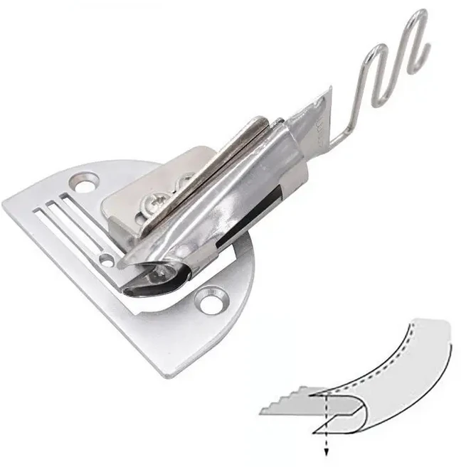 곡선 가장자리의 오버록 폴더 바인딩 Lockstitch 기계 용 바이어스 바인더 발 바느질 피트 액세서리 6 크기, 01 22MM