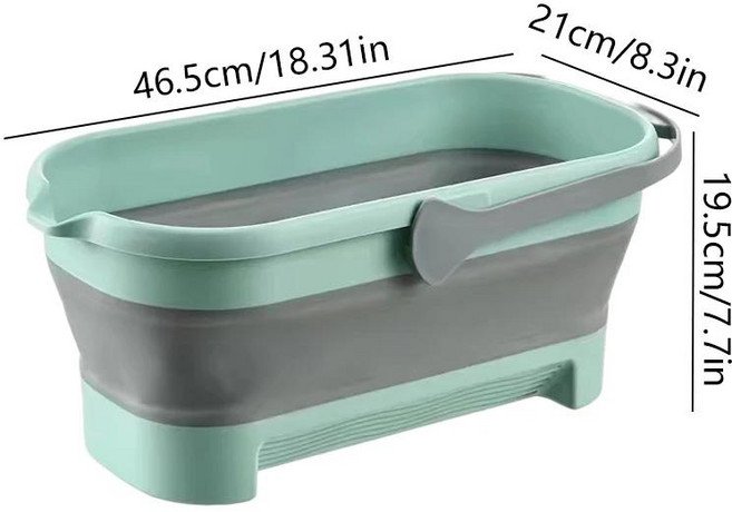 30L 접이식 양동이 직사각형 플라스틱 캠핑 대용량 세면기 가정용 청소 욕실 액세서리, 1개