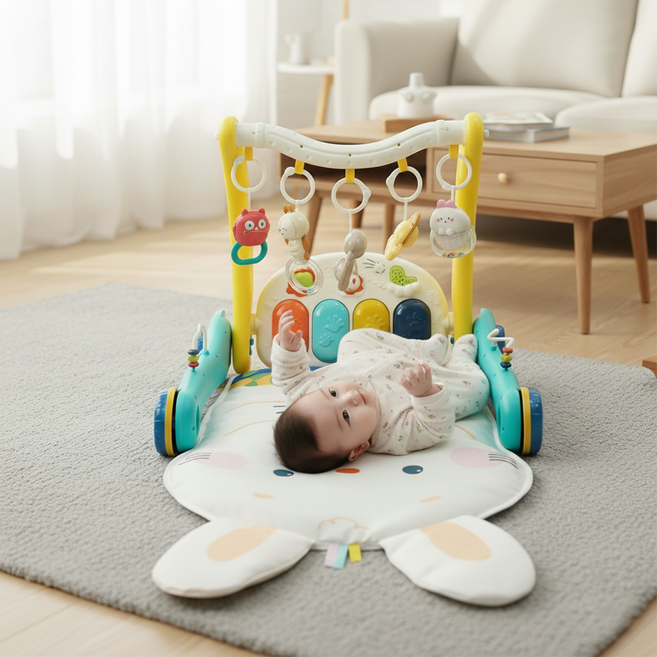 하보르 유아용 피아노 아기체육관 걸음마 보조기, 1개