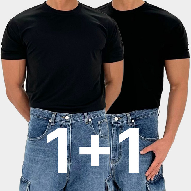 2장묶음 목늘어남없는 남자 머슬핏 헬스 반팔 티셔츠