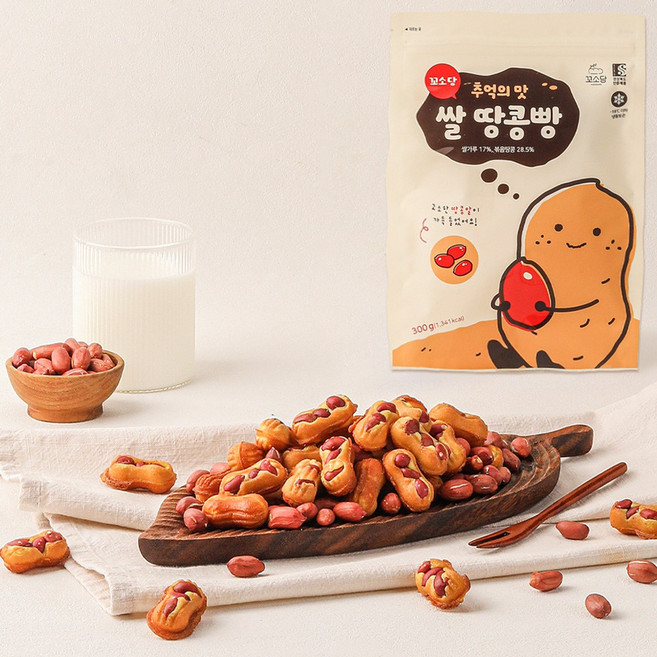 꼬소당 글루텐 프리 쌀 땅콩빵 300g, 10개