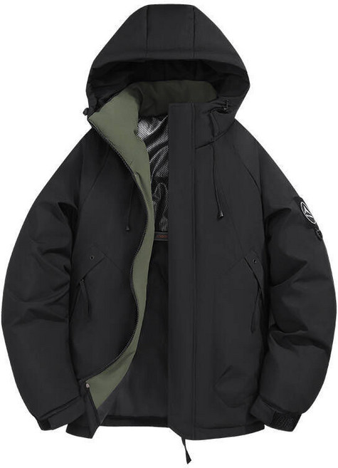 衝鋒衣棉衣男女大尺碼防風防水保暖連帽短款刷毛滑雪登山服