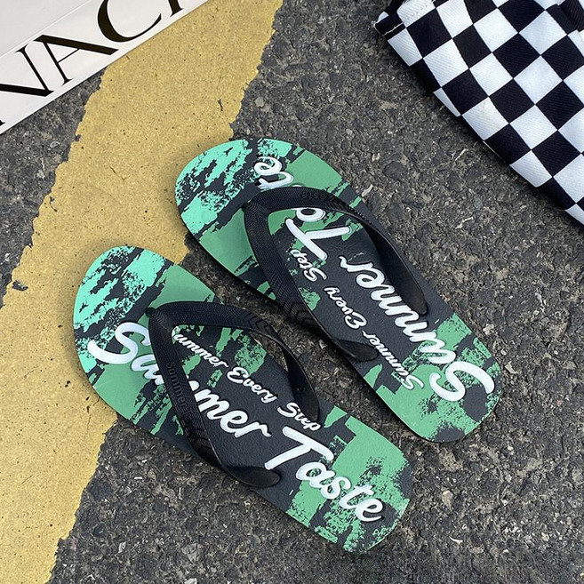 남성 여름 미끄럼 방지 슬리퍼 해변 휴가용 가벼운 플립플롭