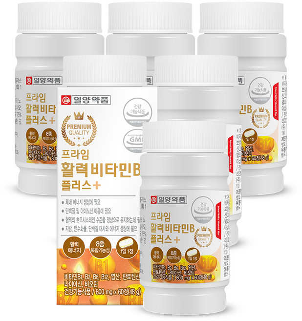 일양약품 프라임 활력 비타민B 플러스, 60정, 6개