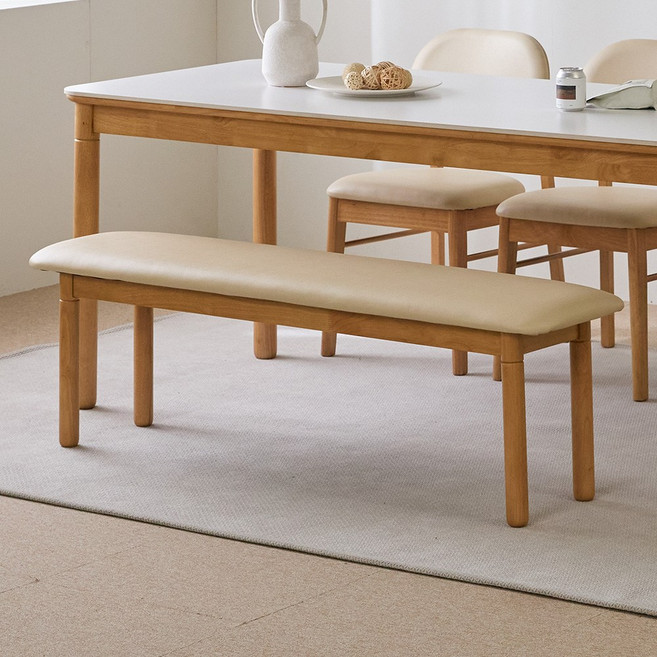 파로마 로앤 3인용 원목 벤치의자 1400, 내추럴, 1개