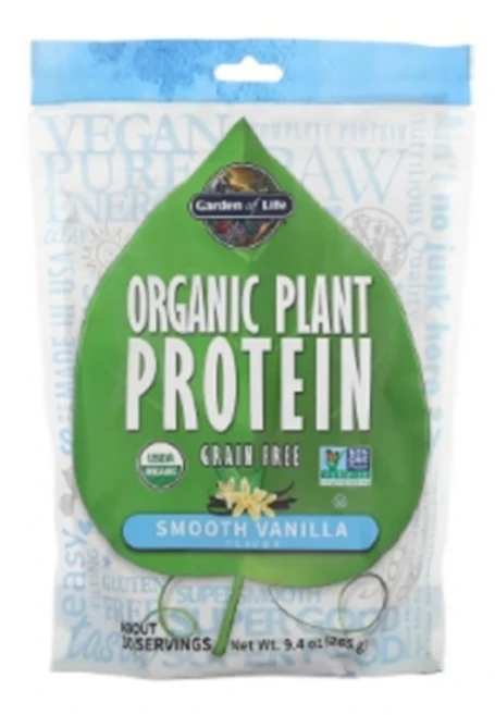 가든오브라이프 유기농 식물성 단백질 곡물 무함유 부드러운 바닐라 맛 265g, 1개 - 쿠팡