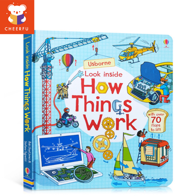 Usborne Look Inside How Things Work 3D 영어 그림 플립북 어린이 교육용 카드보드북