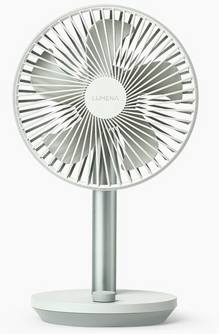 LUMENA FAN STAND 4 隨行桌扇 7吋 遙控 13M 送風距離 BLDC 馬達 20小時續航, 淺綠
