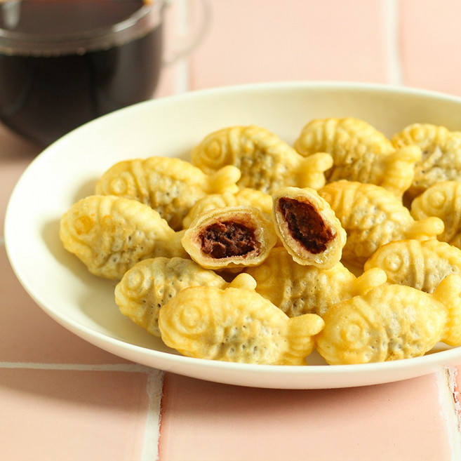 팥 붕어빵 미니붕어빵 카페디저트 냉동붕어빵, 1개, 750g