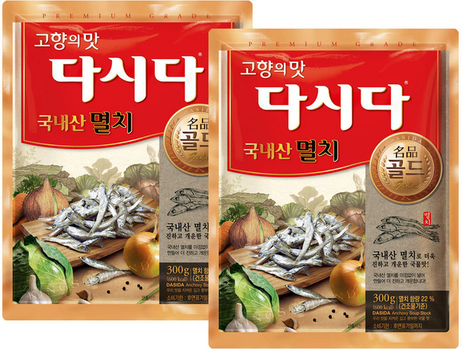 다시다 명품 골드 멸치, 300g, 2개