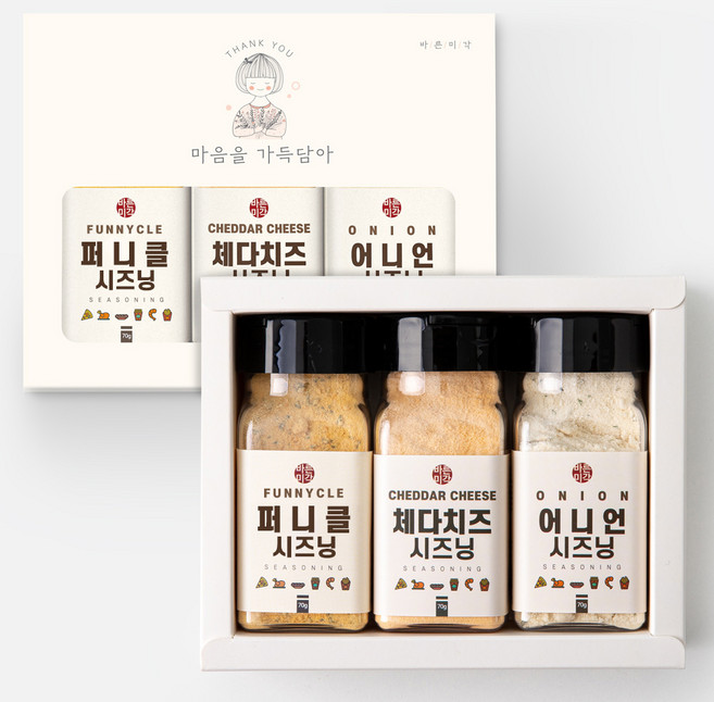 퍼니클 체다치즈 어니언 시즈닝 선물포장, 70g, 1개