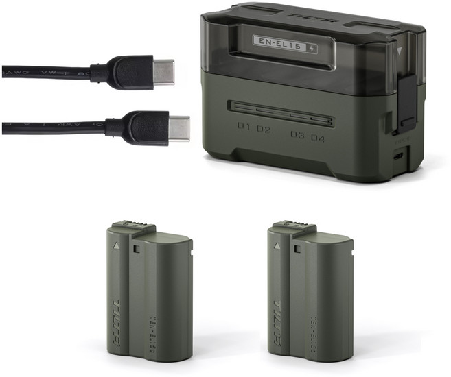 틸타 니콘 EN-EL15C 전용 배터리 4채널 호환 충전기 C타입 2배터리팩 키트 TBC-EL15C-A-GN, 1개