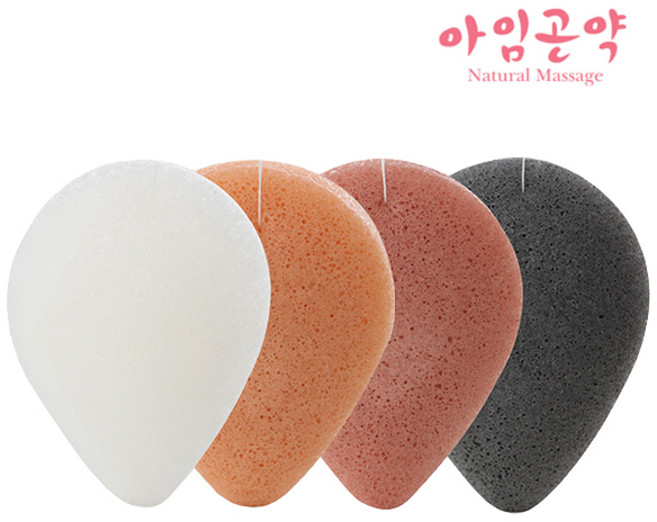 아임곤약 국산 곤약스펀지 세안용 물방울 4종세트, 1개