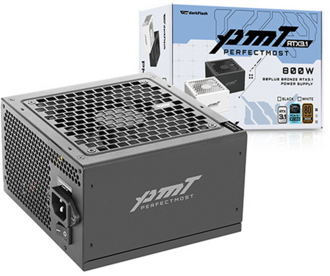 다크플래쉬 퍼펙트모스트 80PLUS브론즈 ATX3.1 파워, 1개, 800W, 블랙, 1개
