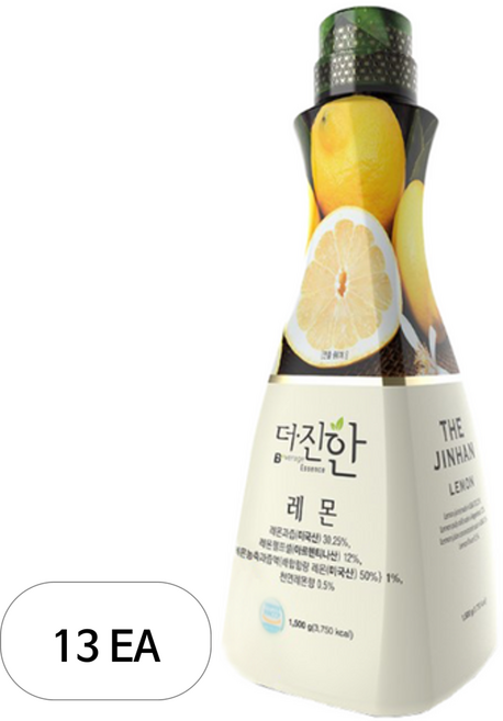 웰파인 더진한 레몬 농축액, 1.5L, 13개
