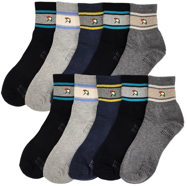 아놀드파마 남자 중목양말 캐주얼 양말 10족 세트 아빠 학생 선물 국산