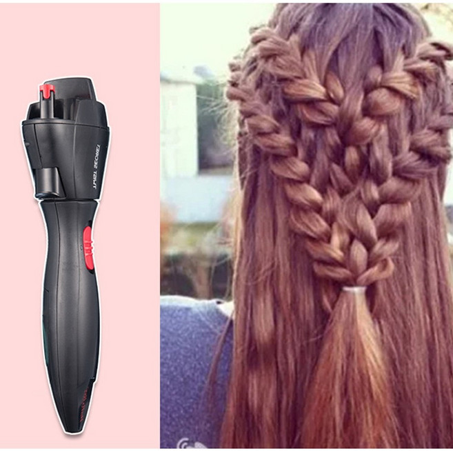 여성헤어 자동 머리땋기 웨이브 뒷머리 코디 벼머리, 1개