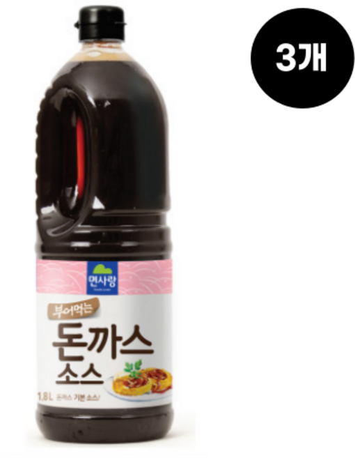 면사랑 부어먹는 경양식 돈까스소스, 3개, 1.8L