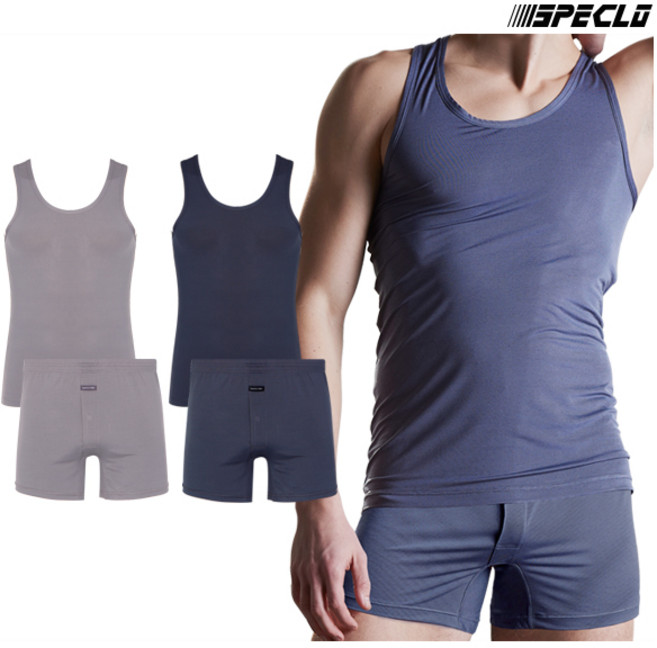 루카스 인견 런닝+트렁크팬티 남성속옷 6종세트