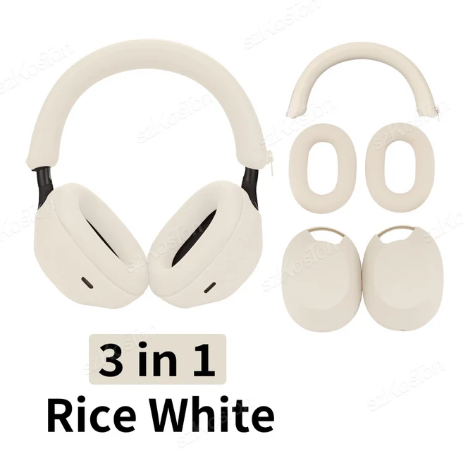 소니 WH-1000XM5 헤드폰 슬리브 귀마개 쉘 보호 커버와 호환되는 실리콘 케이스, 02 Beige