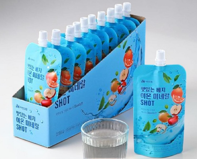 생활잡화몽땅-자연드림 베지이온미네랄 샷 수분 충전, 10개, 200ml