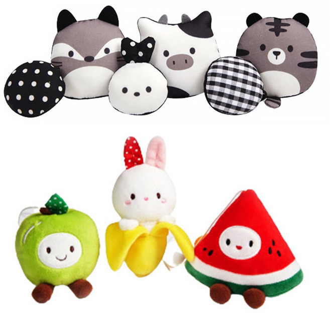 타이니러브 애니멀 프렌즈+후르츠 프렌즈 모빌 인형세트, 1세트, 흑백+컬러