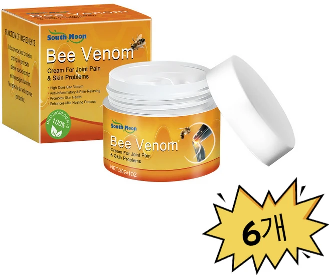 위어라 꿀벌 독 관절 통증 크림 관절 불편 완화 무릎 허리 어깨 목 마사지 관리 크림, 30g × 6개 - 쿠팡