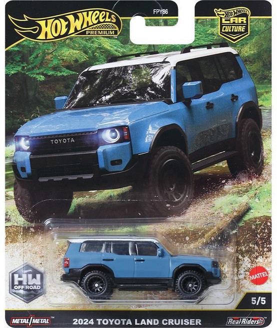 Hot Wheels 汽車文化 越野套裝 2024 Toyota Land Cruiser FPY86 豐田 金標 鐵底膠胎, 1個, 越野-陸巡