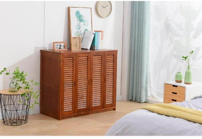 간이 이불장 원목 안방 거실장 정리함 장롱 낮은 미니, 모으다, 120x70x90커피칼라블라인드도어