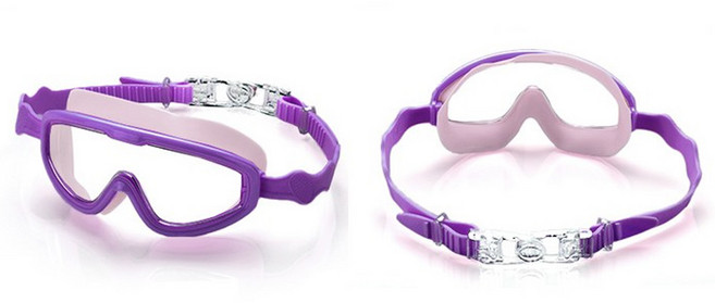 쉬핑 아동용 스노쿨링마스크 일안식 빅워터스윔 수경, 퍼플