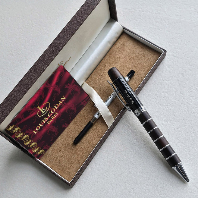 루이스코단 흑단 각인볼펜 고급 선물용 볼펜 [무료각인+포자+쇼핑백], 1세트