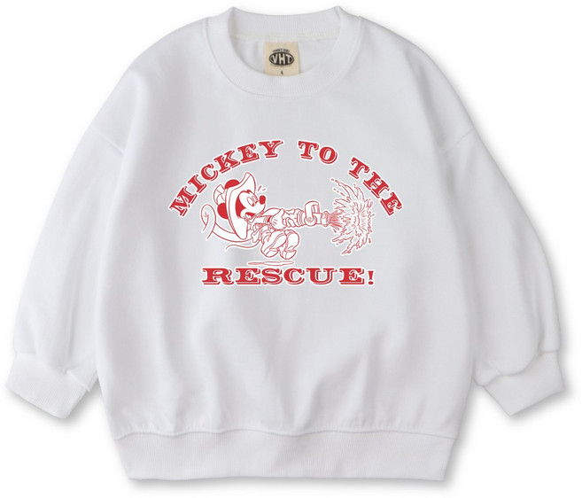 벤힛키즈 디즈니 아동용 DNMKOM3002F 오버핏 특양면 맨투맨 티셔츠