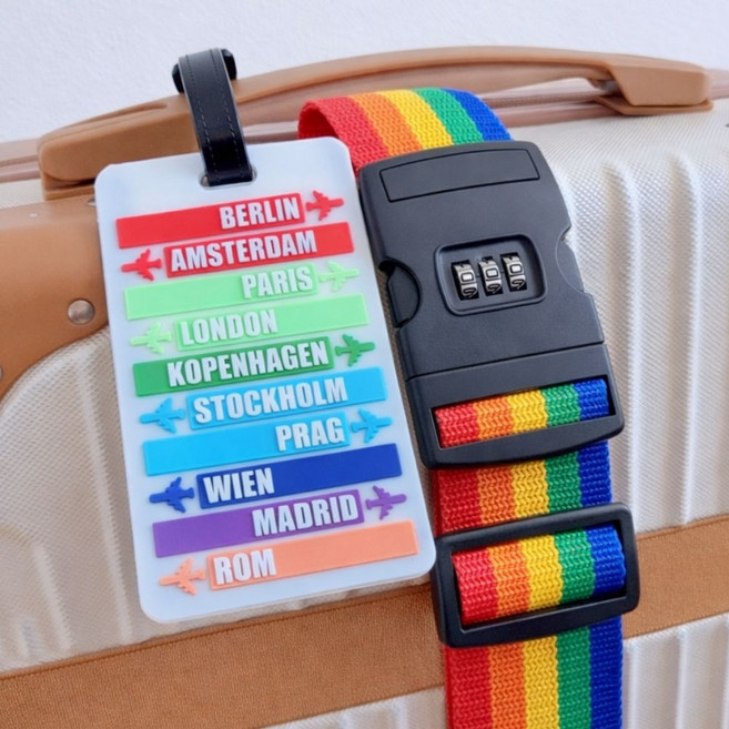 여행용 캐리어 벨트 네임택 2종세트